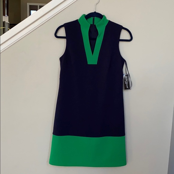 Jessica Howard Colorblock Sleeveless Shift Dress. - Picture 3 of 12